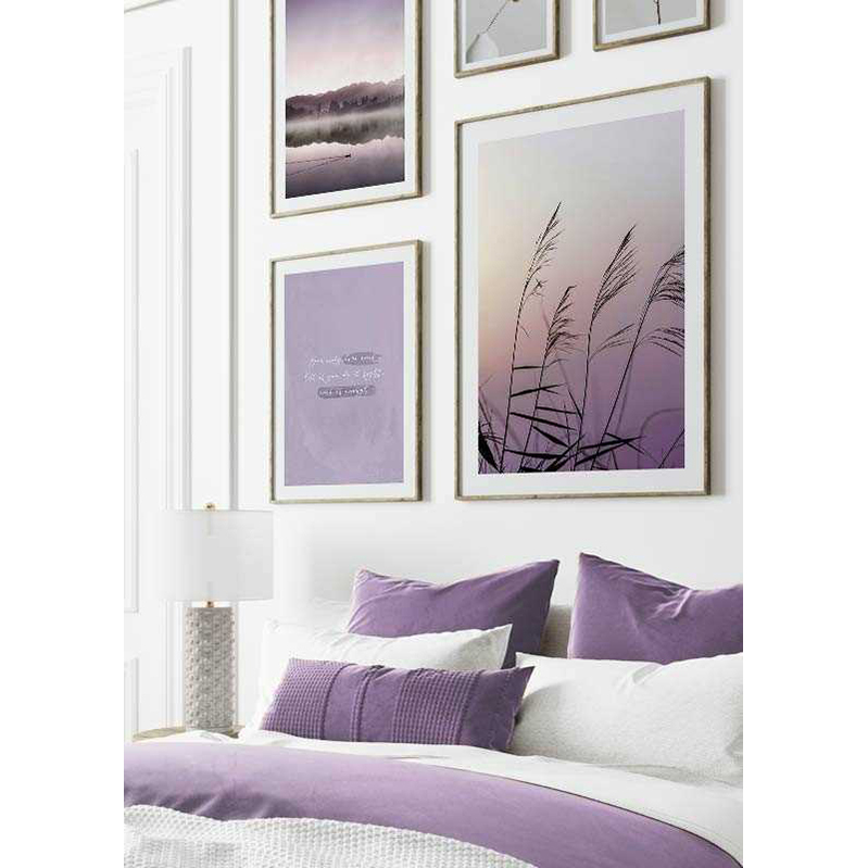 Poster Gallerix Weeds In Sunset