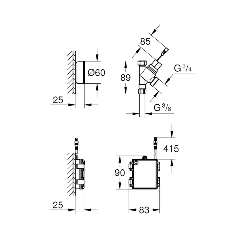 Diskmaskinsavstängning Grohe Switch Batteridriven