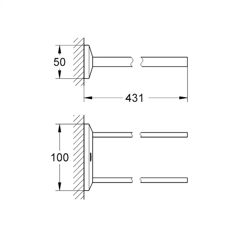Handduksstång Grohe Allure Brilliant 40496