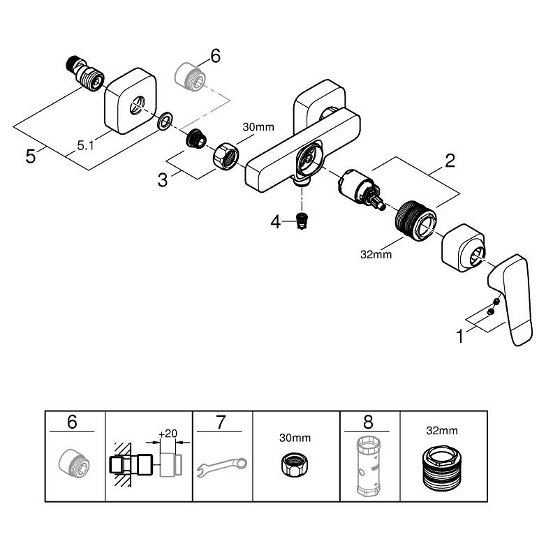 Duschblandare Grohe Dice