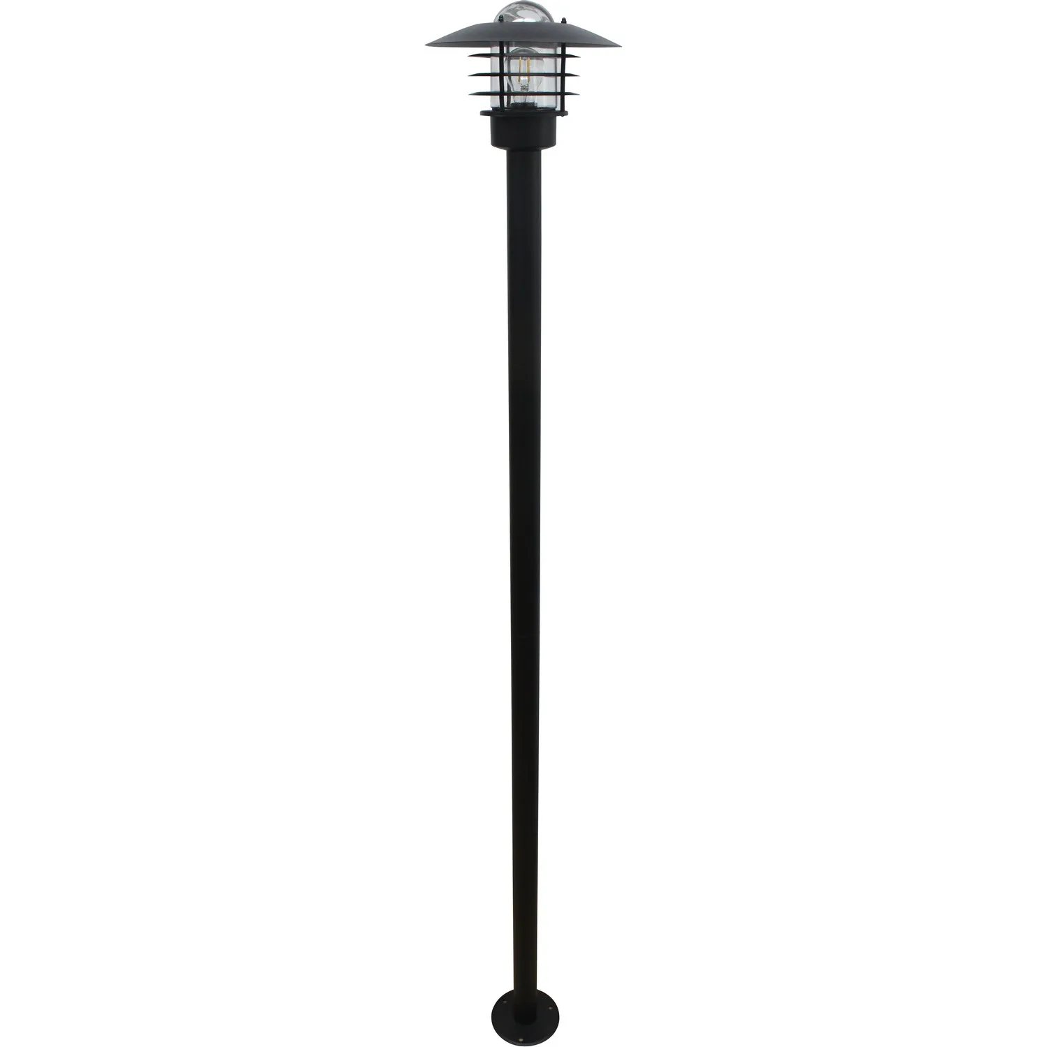Stolparmatur Gelia 2 m Hållö Svart E27 Max 60W IP44 med Markfäste