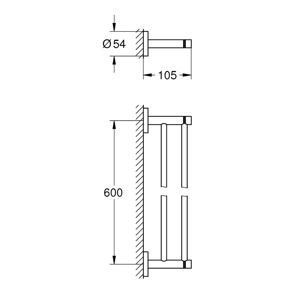 Handduksstång Grohe Essentials 660 mm