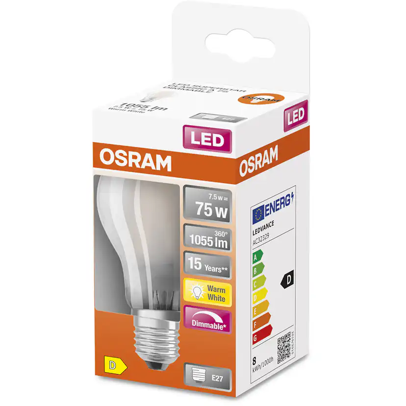LED-Lampa Norm (75) E27 Dim 827 Cl A Osram