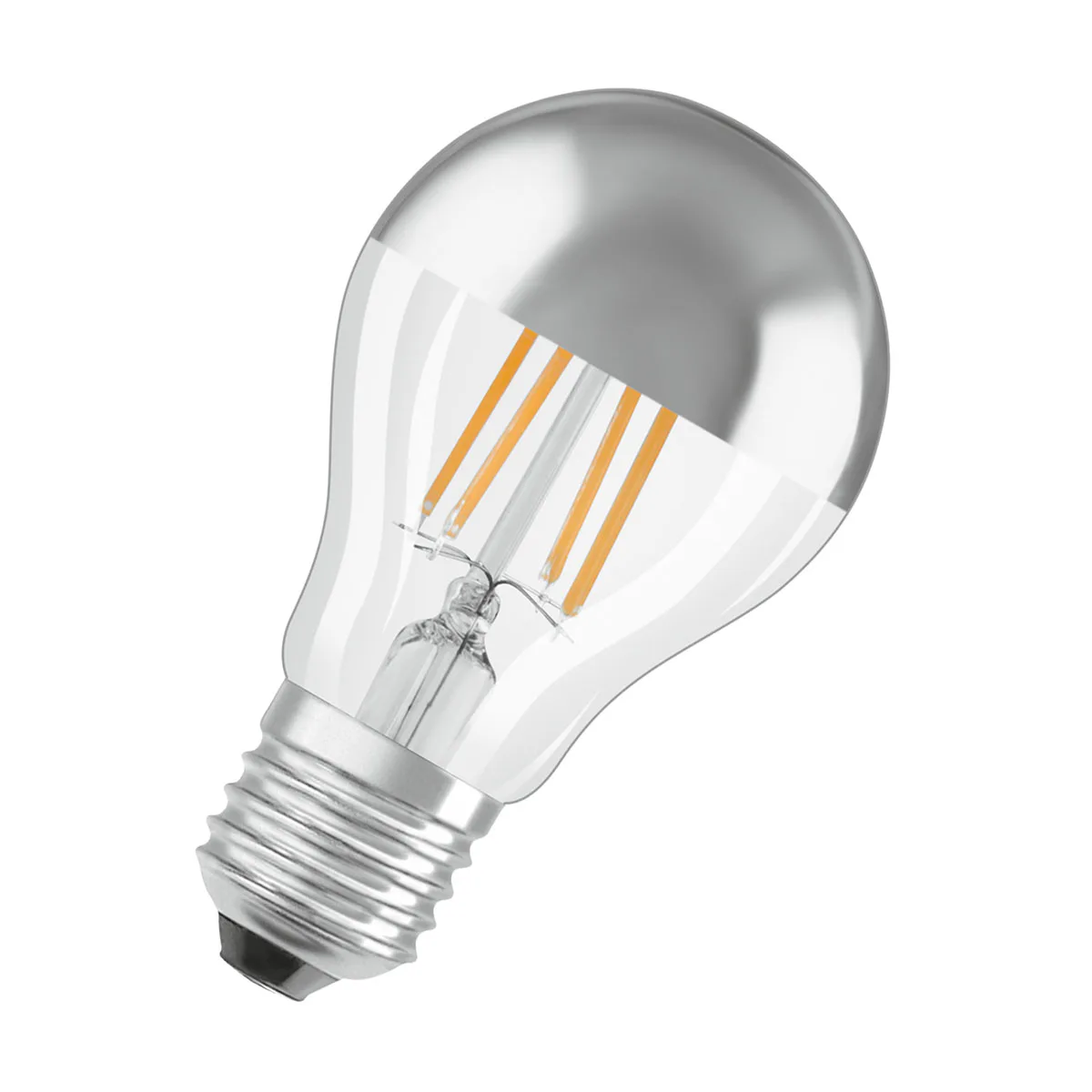 LED-Lampa Osram Normal (50) E27 Silver 827 Toppförs Cl A