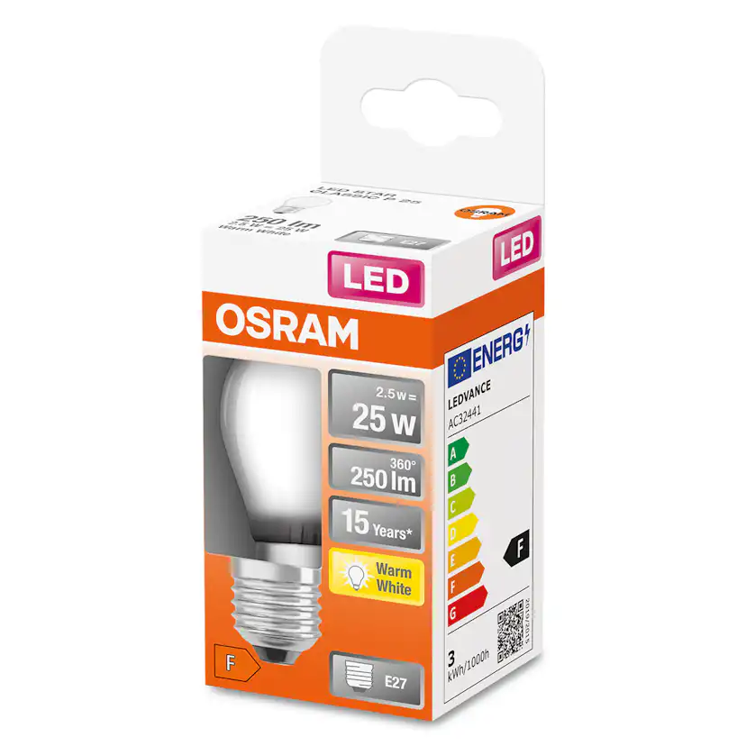 LED-Lampa Osram Klot (25) E27 827 Cl P