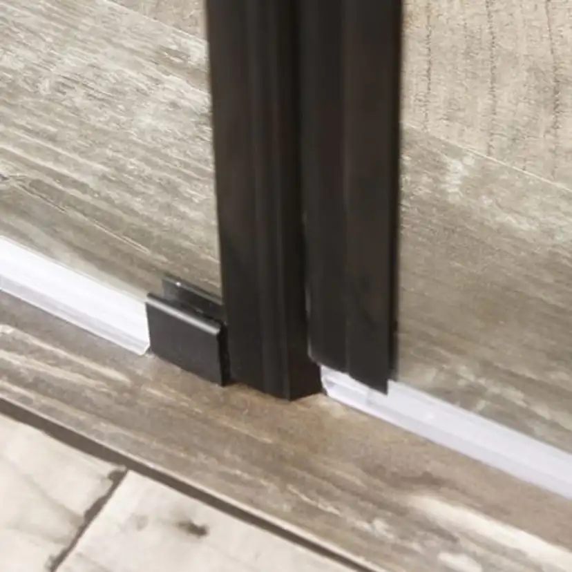 Duschdörr Bathlife Mångsidig Rak Vägg Klar glas + Rak Dörr Mellan Vägg Svart