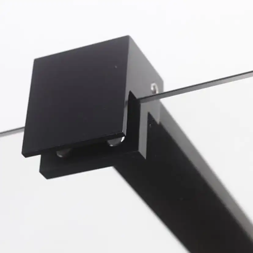 Duschdörr Bathlife Mångsidig Rak Vägg Klar glas + Rak Dörr Mellan Vägg Svart