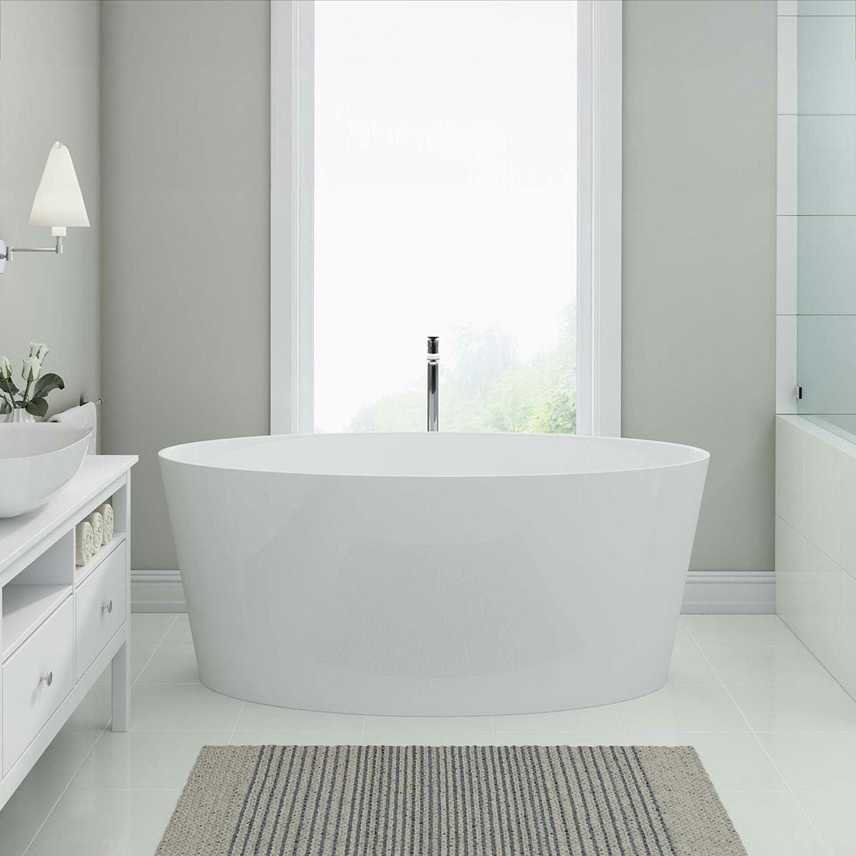 Badkar Bathlife Blund Gjutmarmor 1600 Vit