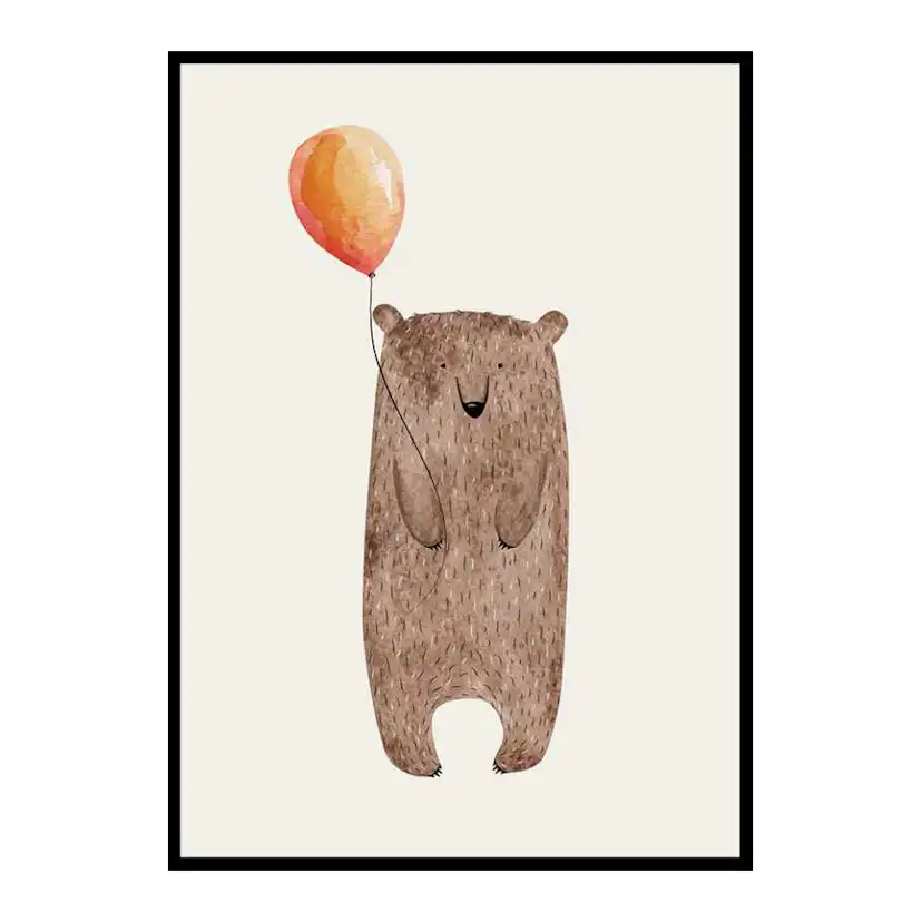 Poster Gallerix Bear With Balloon