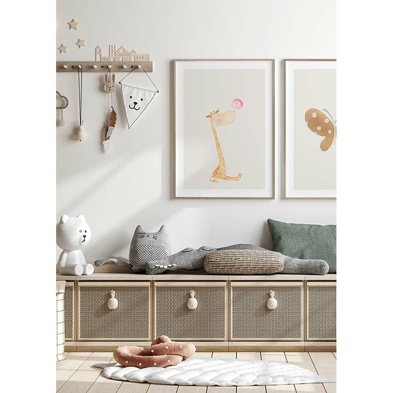 Poster Gallerix Bubblegum Giraffe 4112