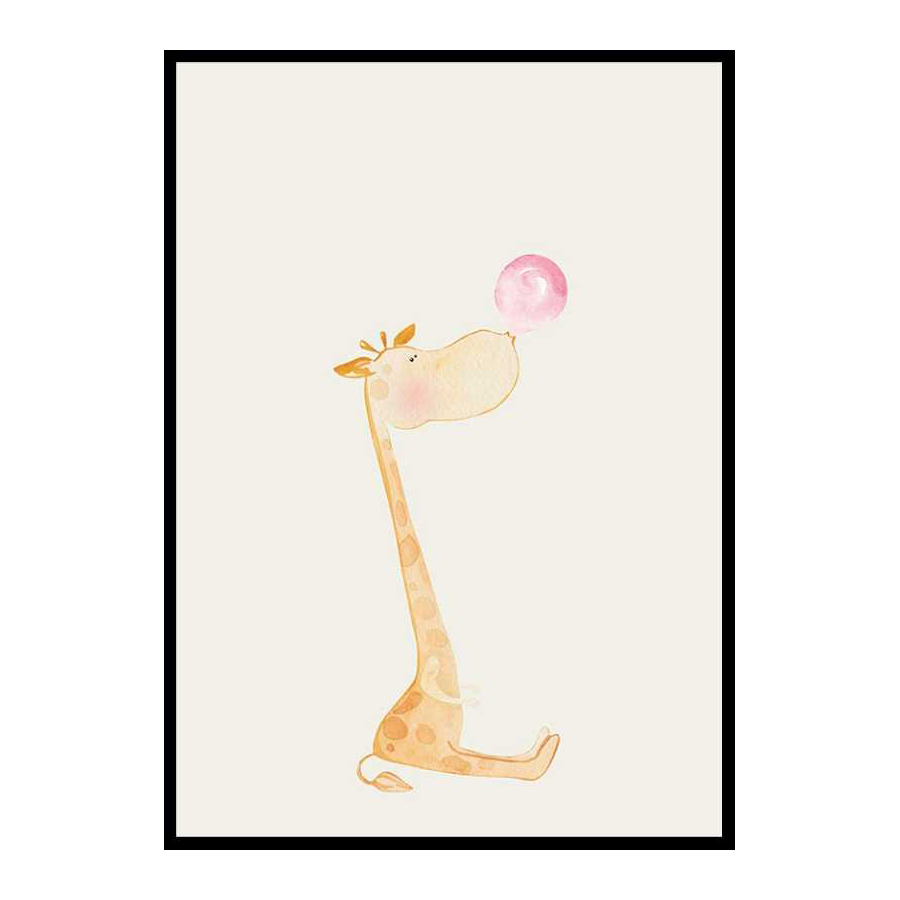 Poster Gallerix Bubblegum Giraffe 4112