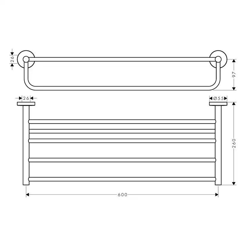Handdukshylla Hansgrohe Logis