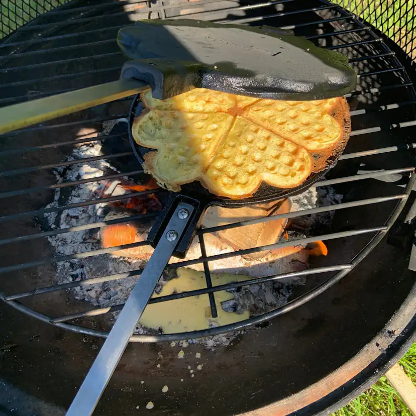 Våffeljärn Sunwind Bakelse Gjutjärn för Öppen Eld & Utomhusbruk