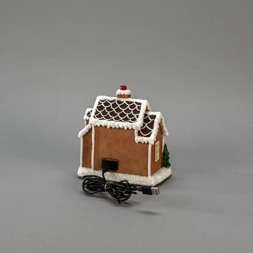 Juldekoration Gnosjö Konstsmide Pepparkakshus 16,5cm LED Inomhus
