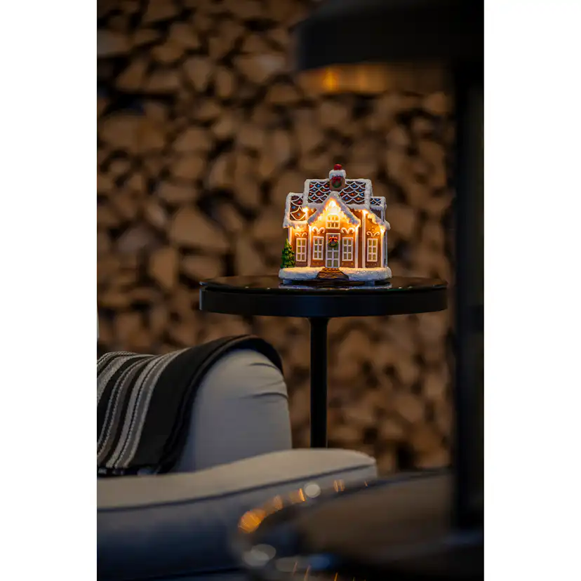 Juldekoration Gnosjö Konstsmide Pepparkakshus 16,5cm LED Inomhus