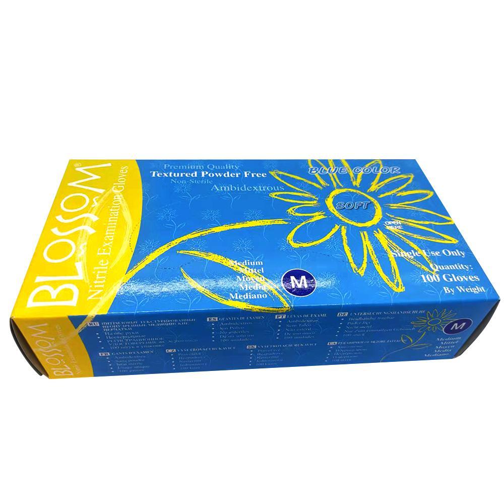 Engångshandskar Blossom Blue Nitril