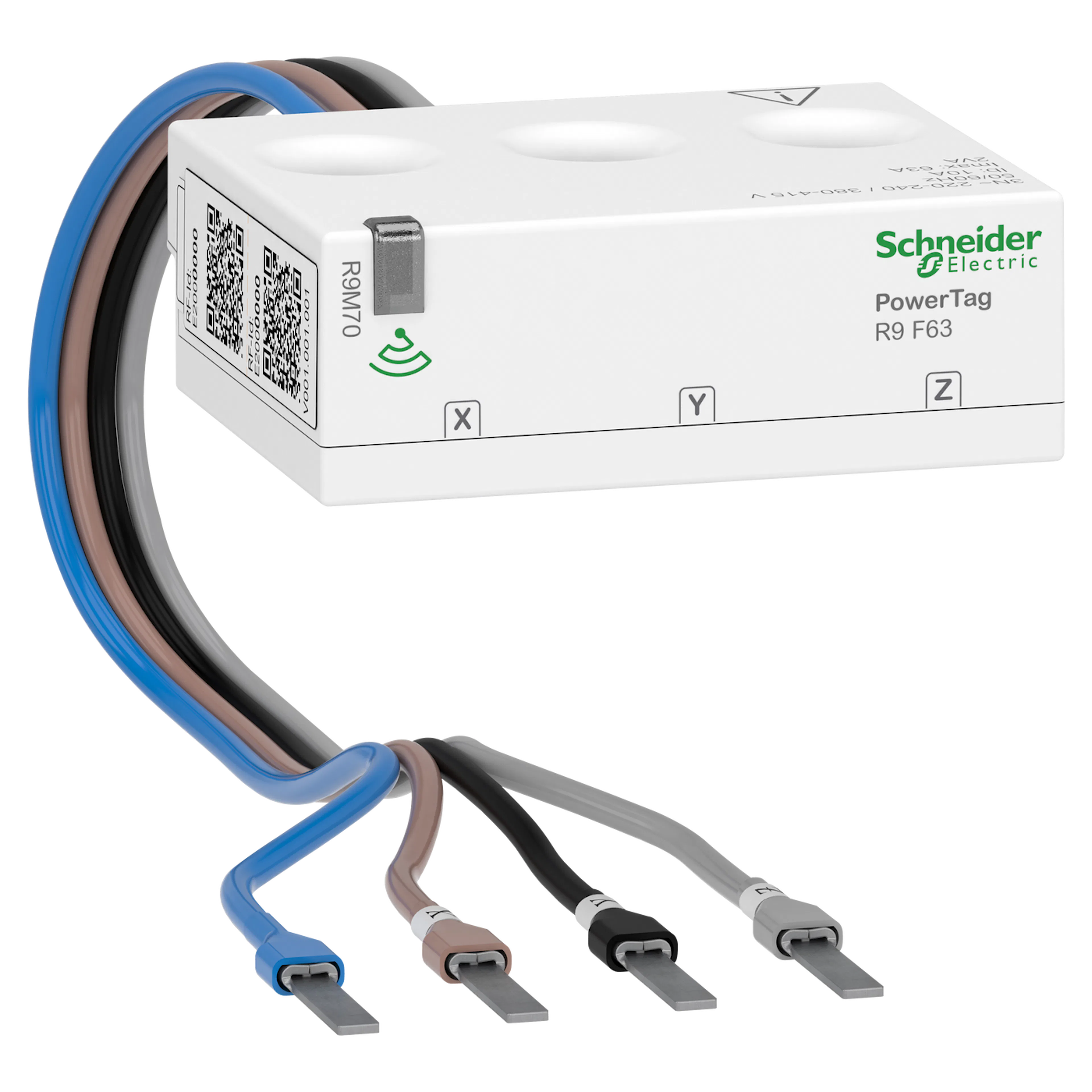 Energimätare Schneider Electric PowerTag Resi9 Flex ZigBee 3-pol + N, 63A för alla Dvärg/minibrytare Flexibel Anslutning
