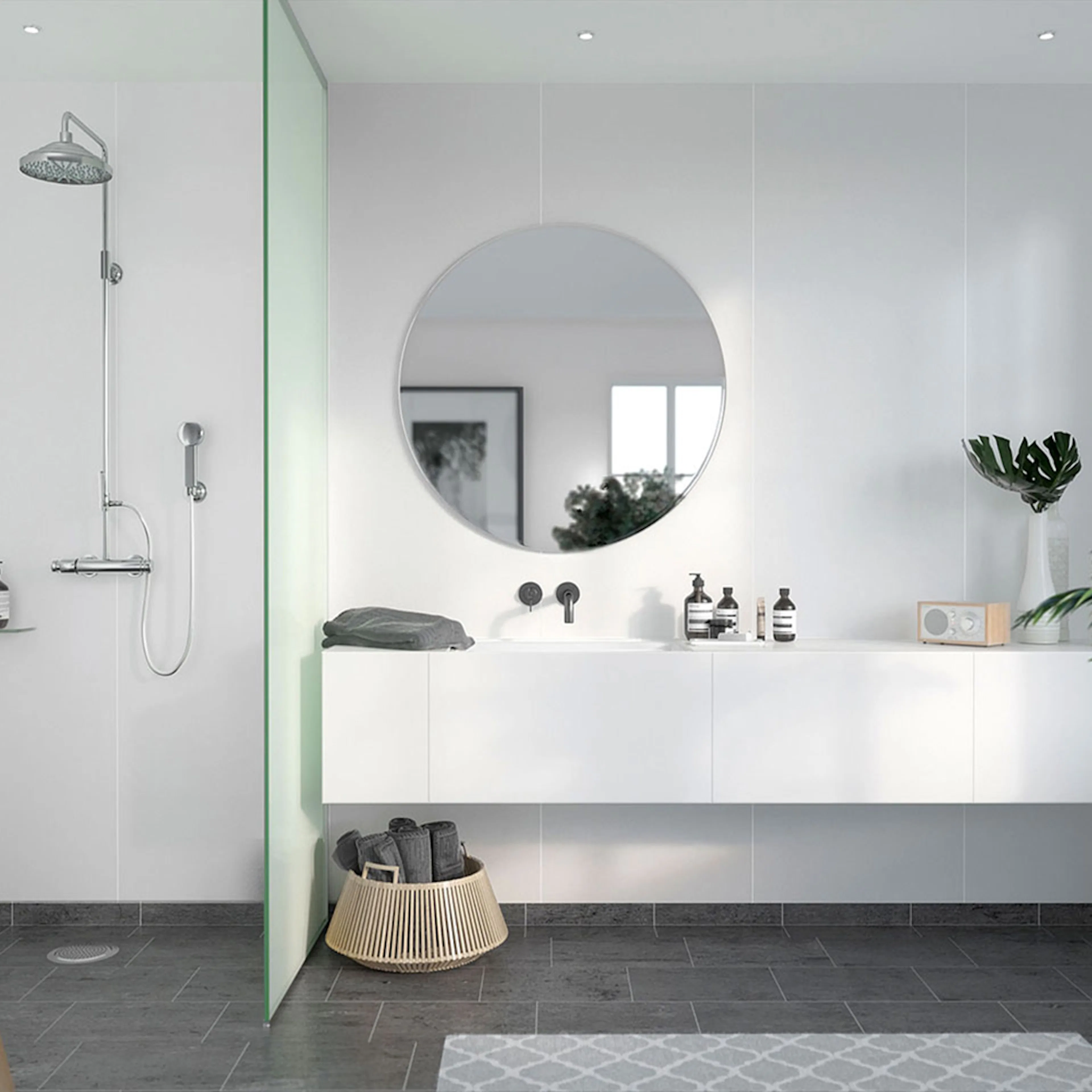 Våtrumsskiva Fibo Rhodos White 1091-M10 S