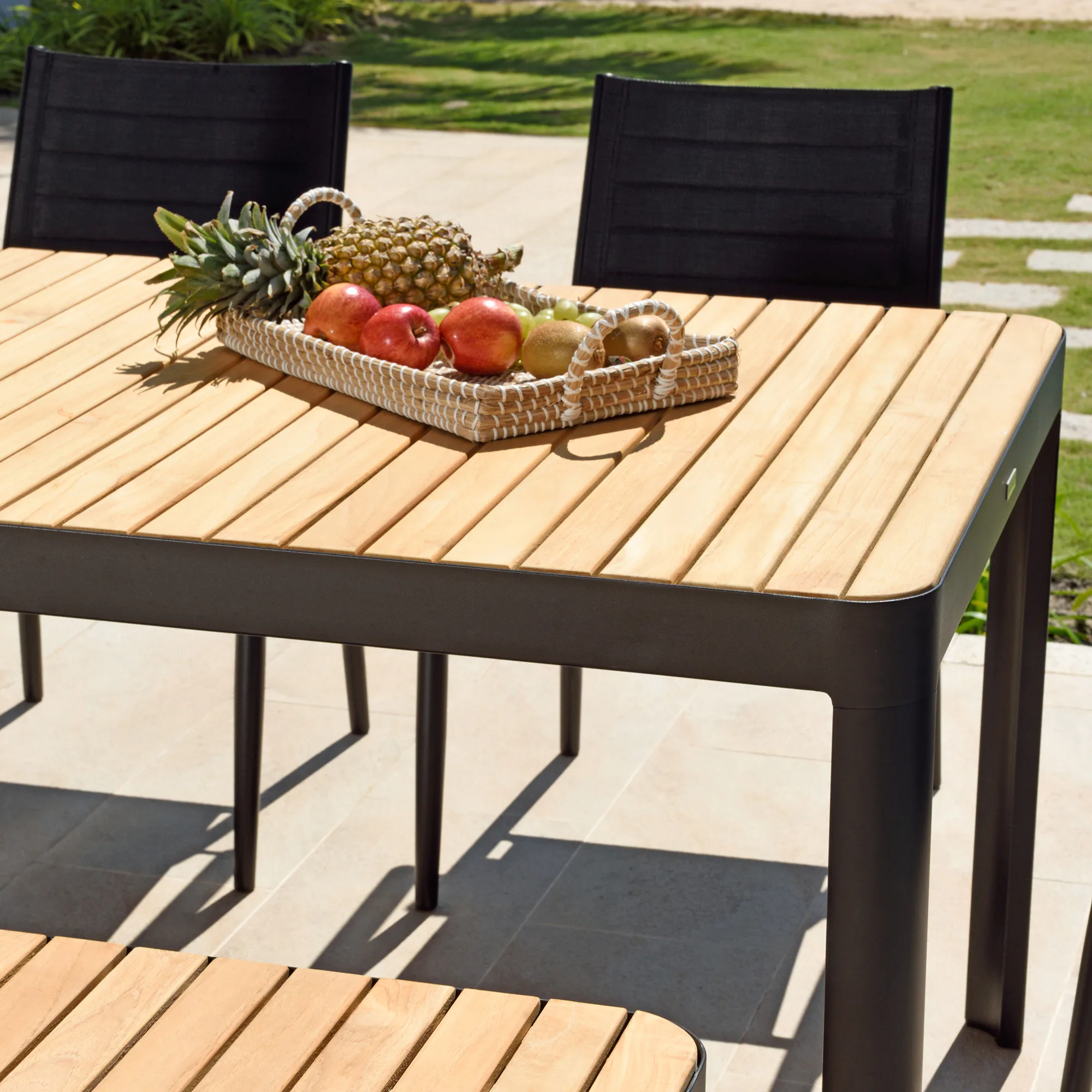 Matgrupp LifestyleGarden Portals 210 cm med 5 Lite Stolar och Bänk