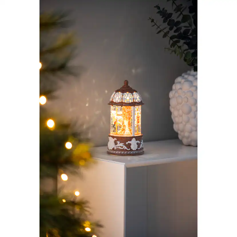 Snöglob Gnosjö Konstsmide Vattenfylld lykta Karusell LED