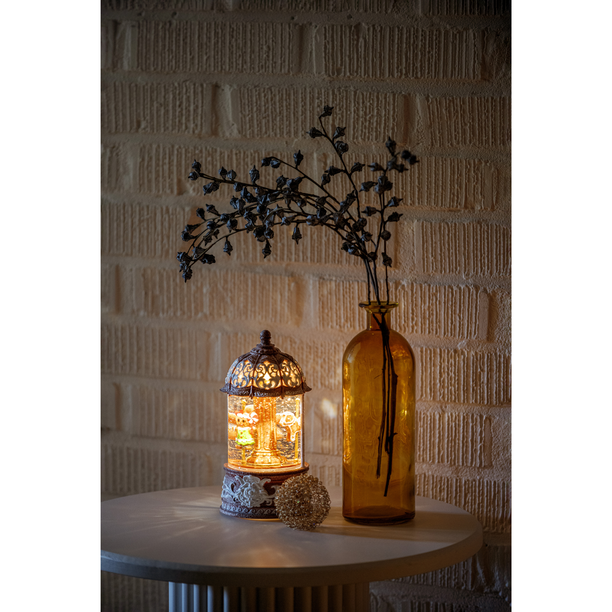 Snöglob Gnosjö Konstsmide Vattenfylld lykta Karusell LED