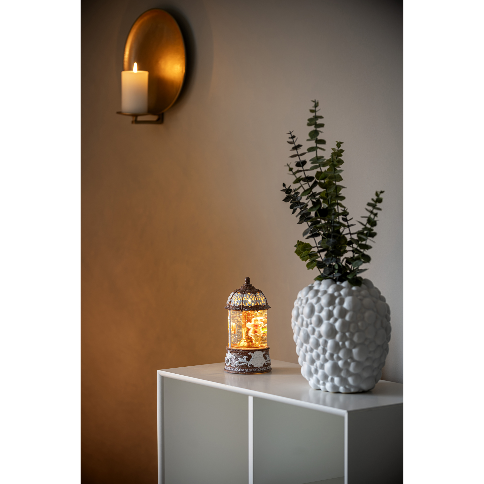 Snöglob Gnosjö Konstsmide Vattenfylld lykta Karusell LED