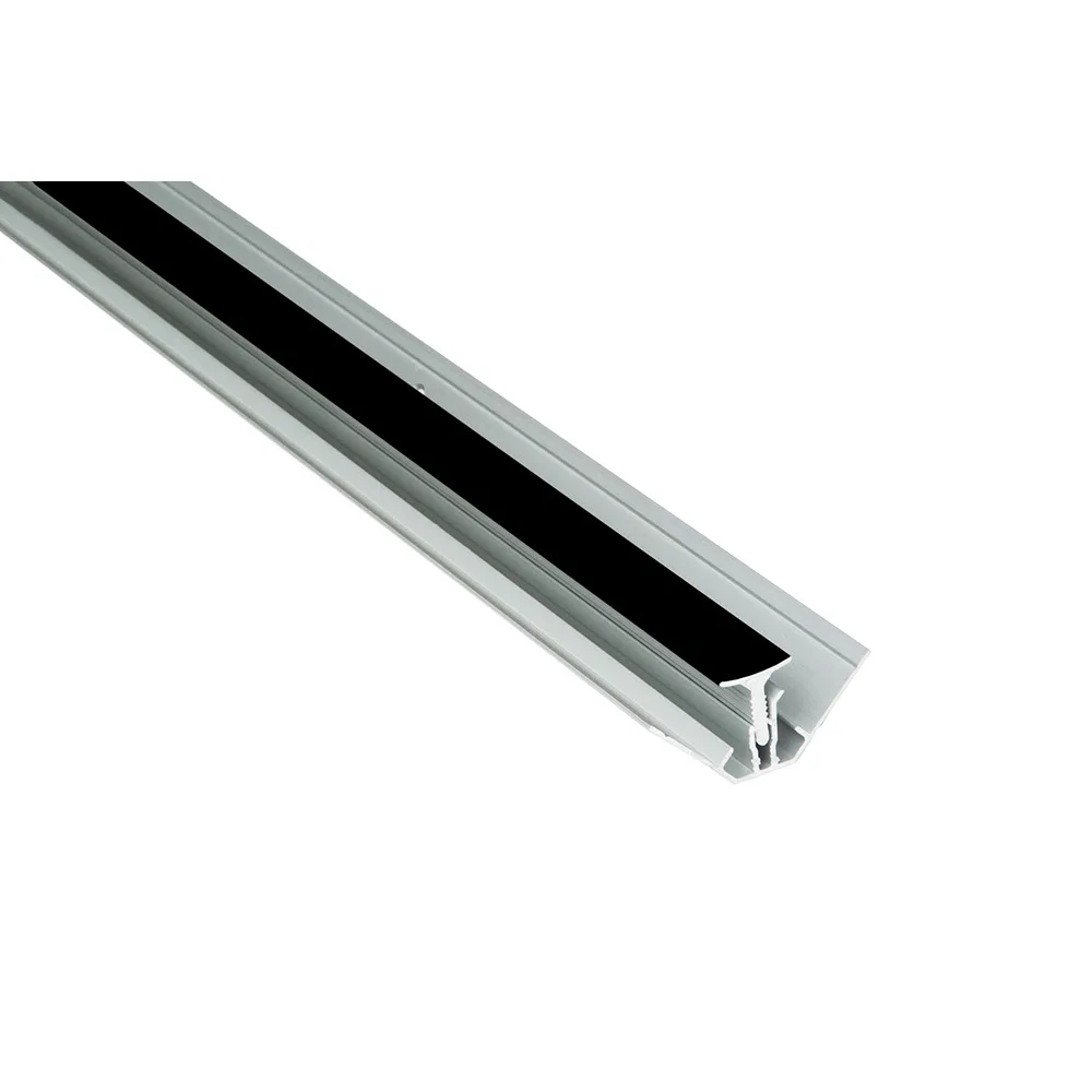 Tillbehör Fibo Våtrumsskivor Inv. hörnlist alu 2-del Svart 2400mm