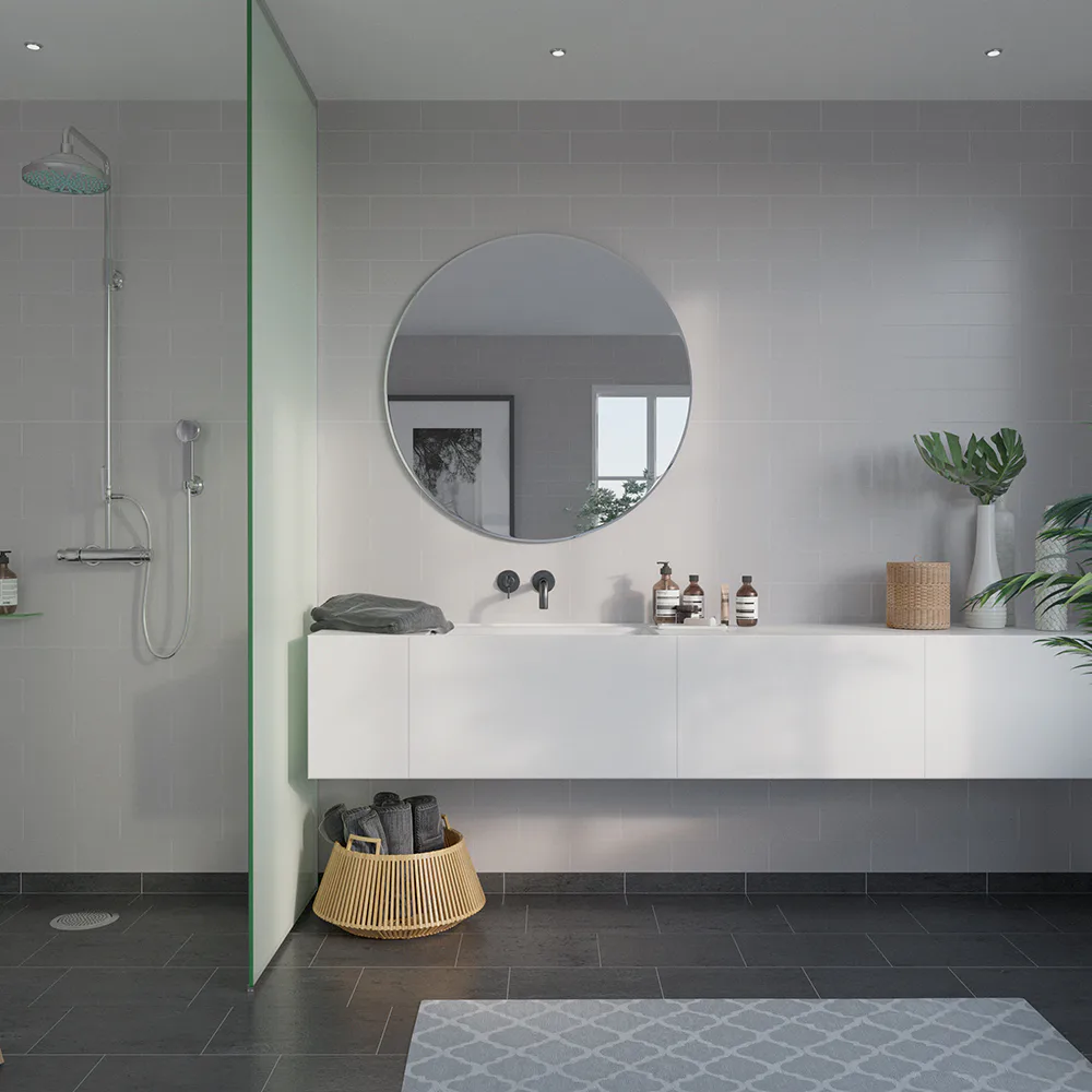 Våtrumsskiva Fibo White 2094-M74 S