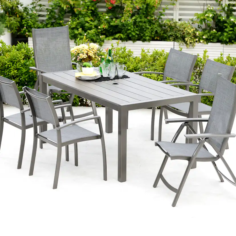 Matgrupp LifestyleGarden Solana med 4 Stolar och 2 Positionsstolar