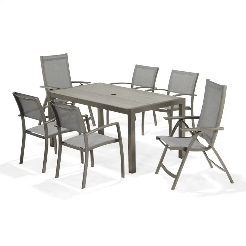 Matgrupp LifestyleGarden Solana med 4 Stolar och 2 Positionsstolar