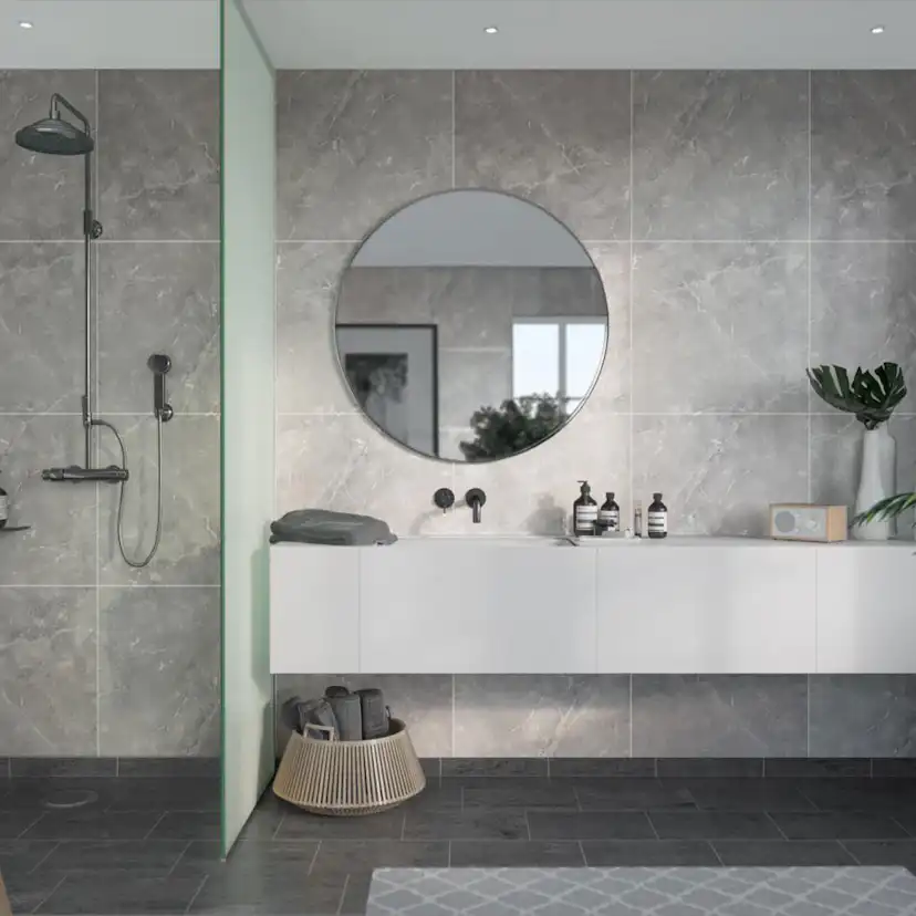 Våtrumsskiva Fibo Silver Grey Marble 2279-M6060S