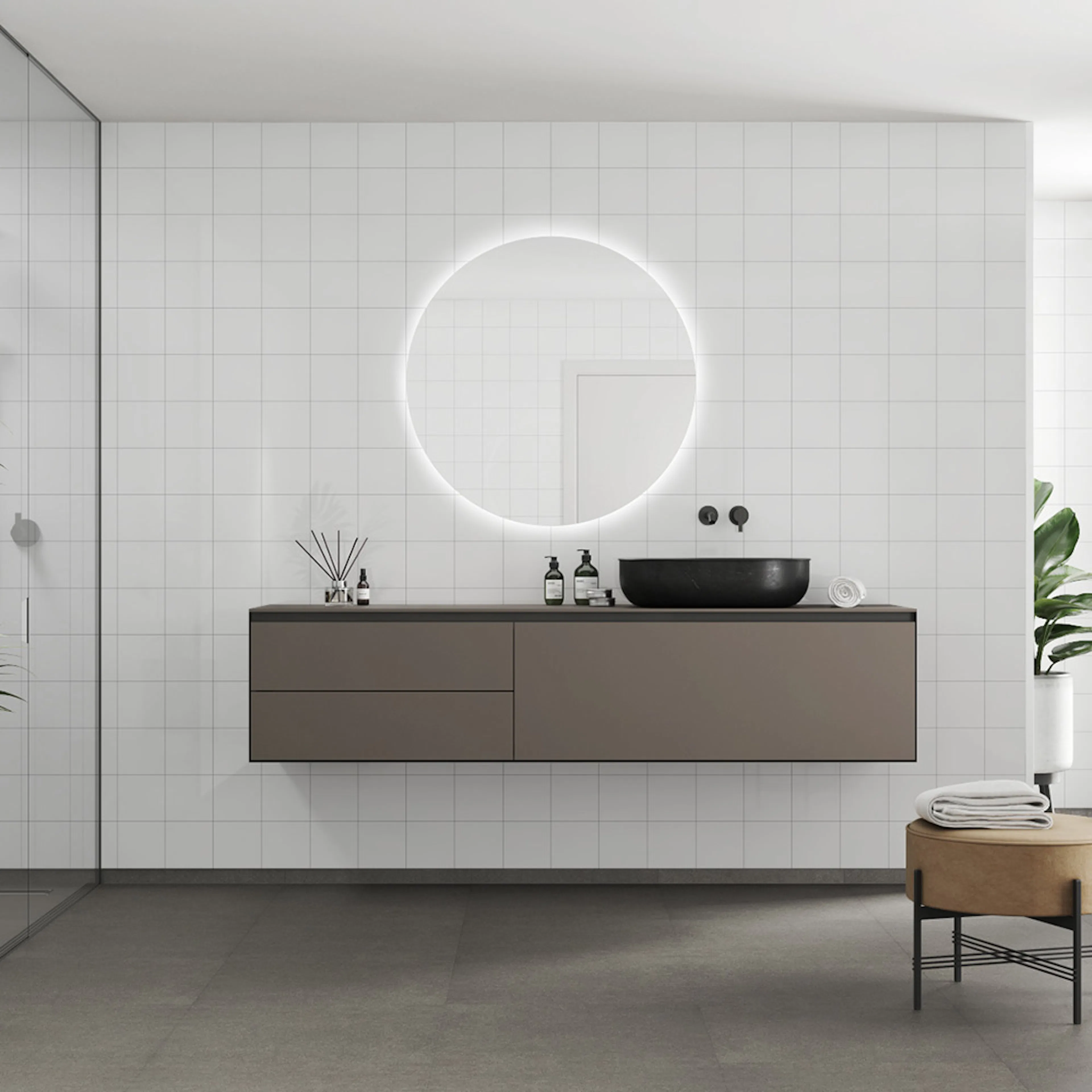 Våtrumsskiva Fibo Denver White 3091 M1515-HG