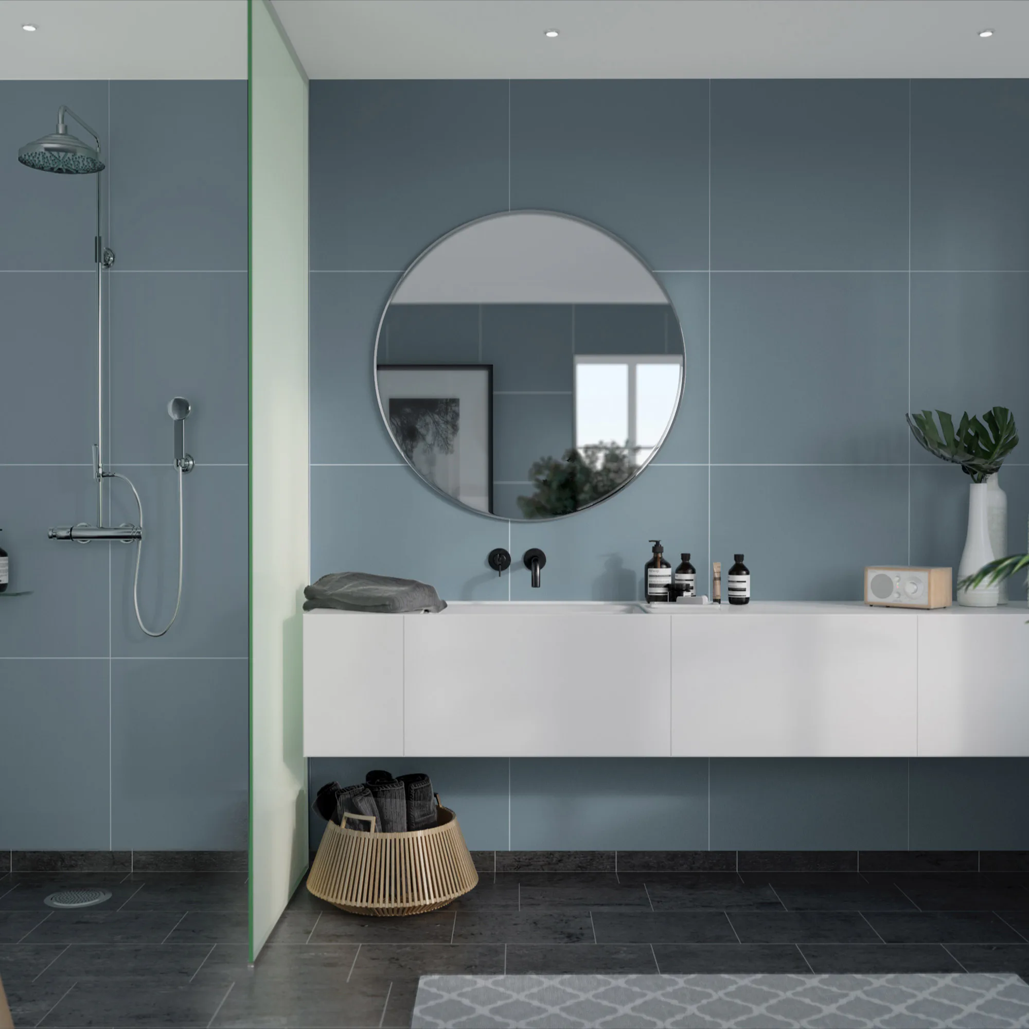 Våtrumsskiva Fibo Dusty Blue 6274-M6060 EM