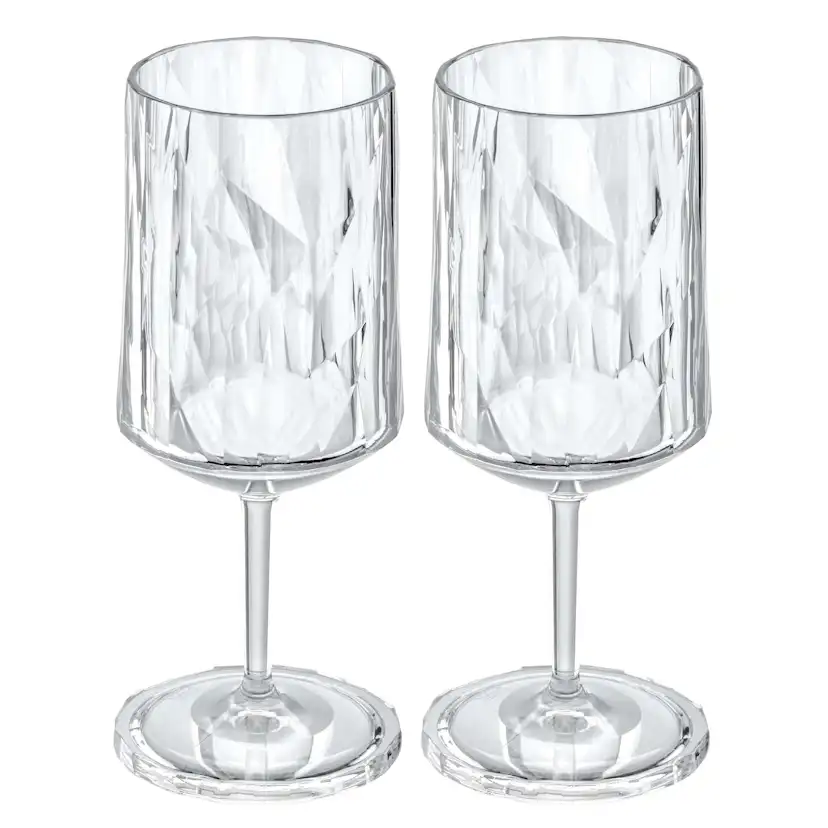 Vinglas Koziol Club No. 4 300 ml Crystal Clear 2-pack