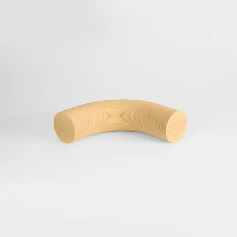 Hörnböj Herrljunga Ledstångsfabrik Obehandlad Ask