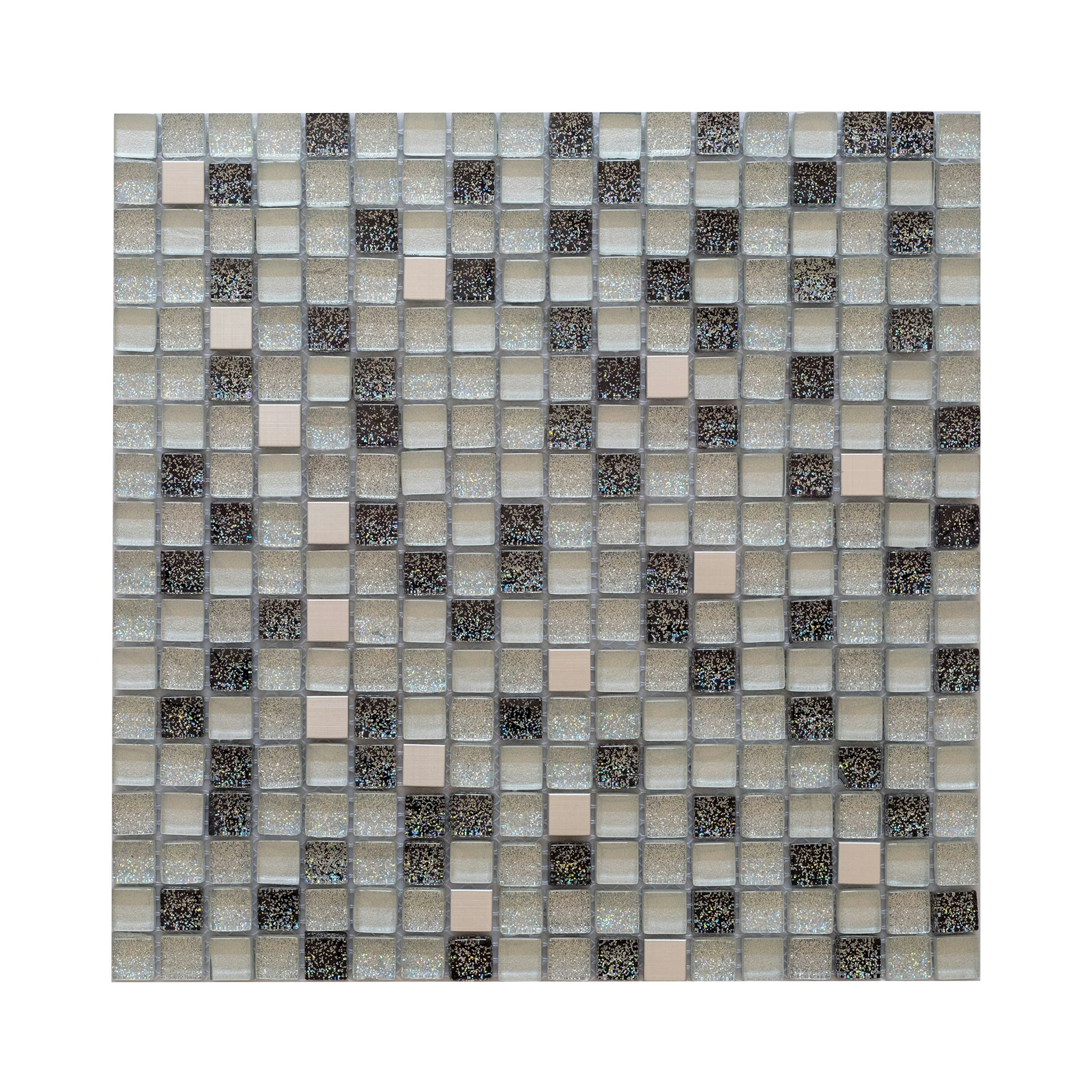 Kristallmosaik Arredo Exclusive Stone Silver Grå 1,5x1,5 cm