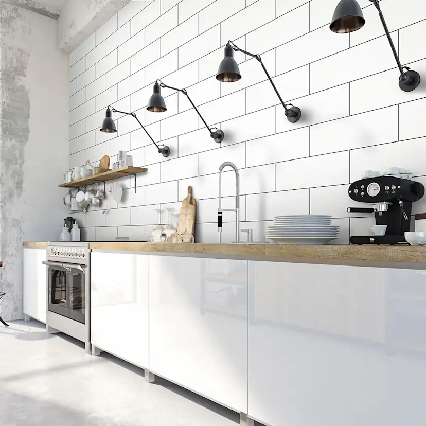 Kakel Arredo Polar Vit Matt 20x50 cm