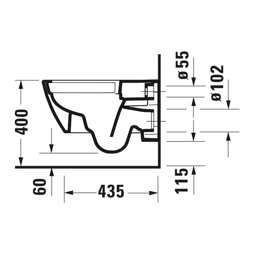 Vägghängd Toalettstol Duravit No.1 Rimless