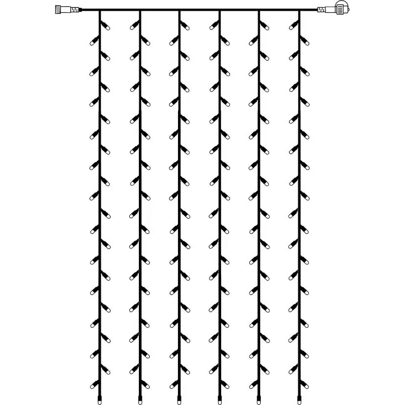 Ljusgardin Extra System LED 102L