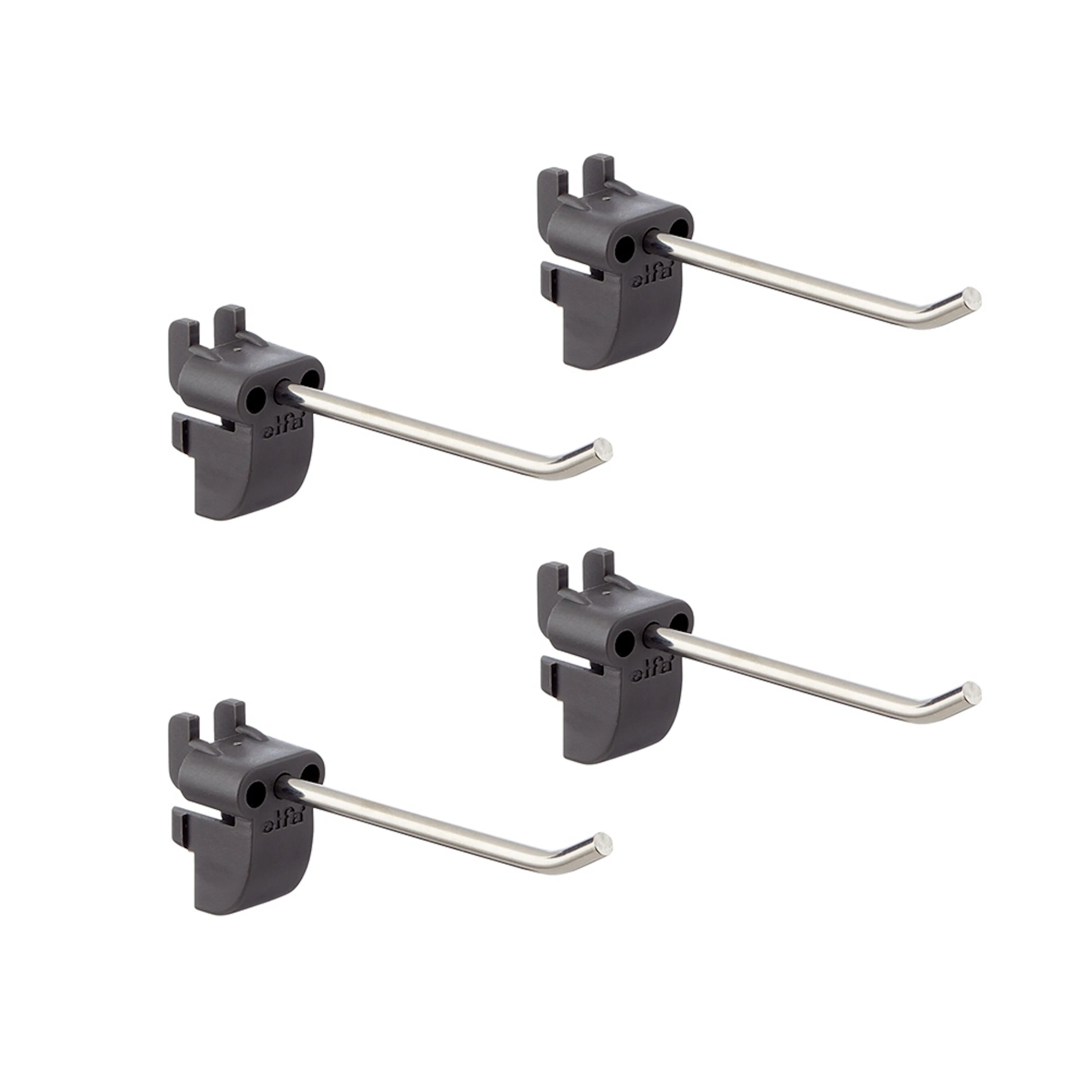 Krok Elfa Garage+ Lång Rak 4-pack