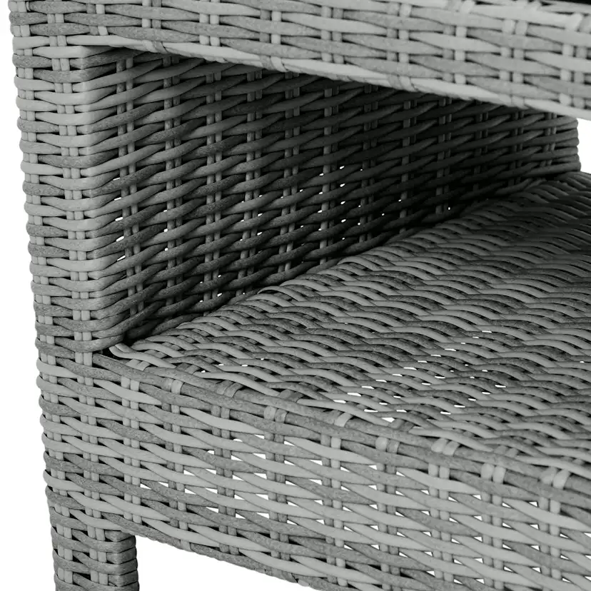 Sidobord VILA Vinga Utomhusbord i Rotting med Glasbordsskiva