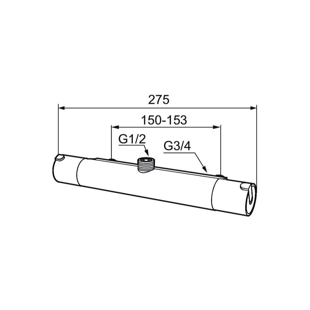 Duschblandare Mora Rexx T5 Krom