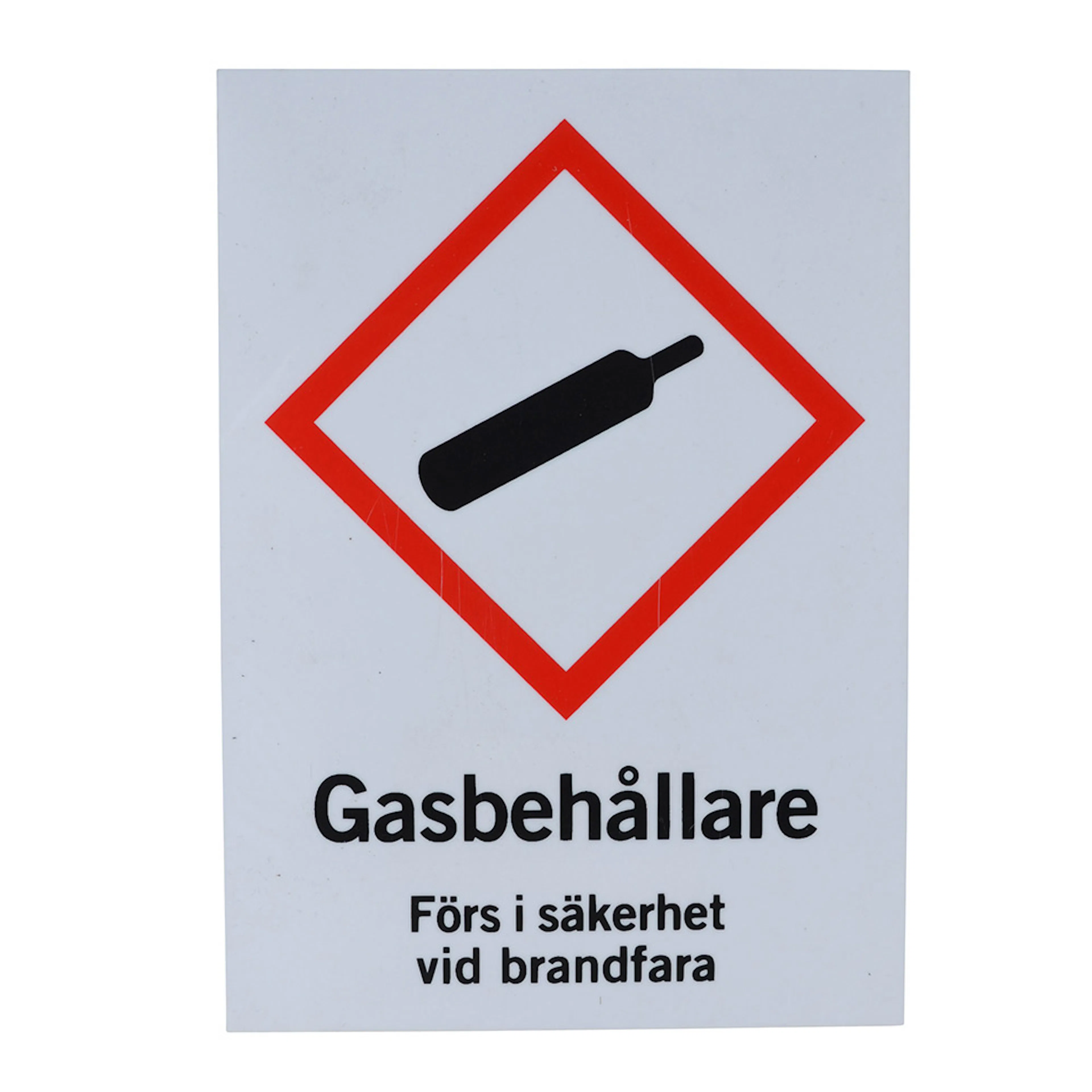 Skylt Willab Gasbehållare