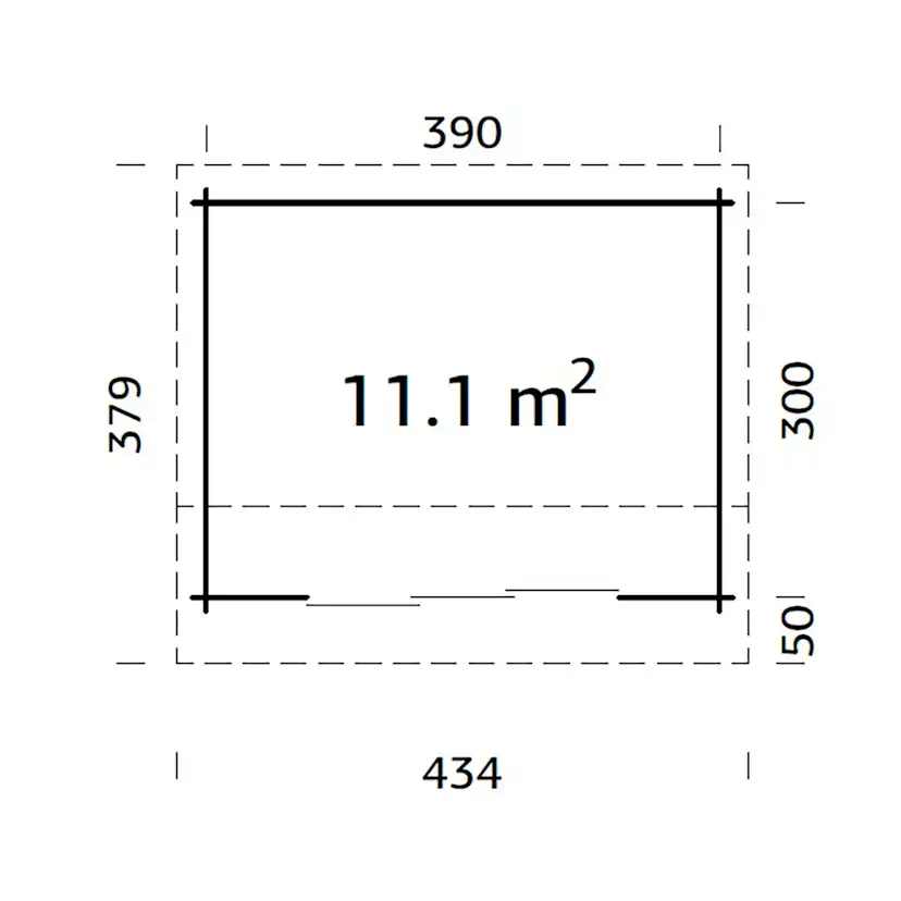 Stuga Palmako Ines 11,7 m2 (inv. 11,1 m2)