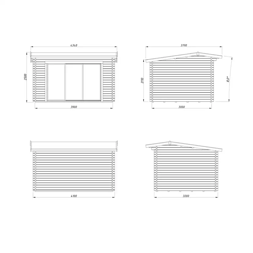 Stuga Palmako Ines 11,7 m2 (inv. 11,1 m2)
