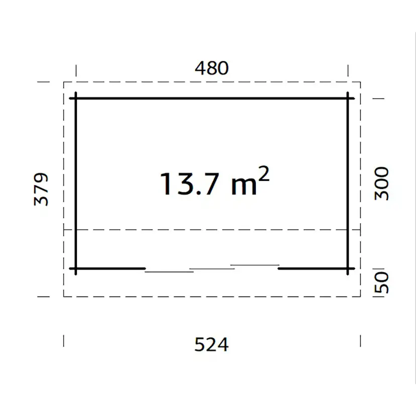 Stuga Palmako Ines 14,4 m2 (inv. 13,7 m2)