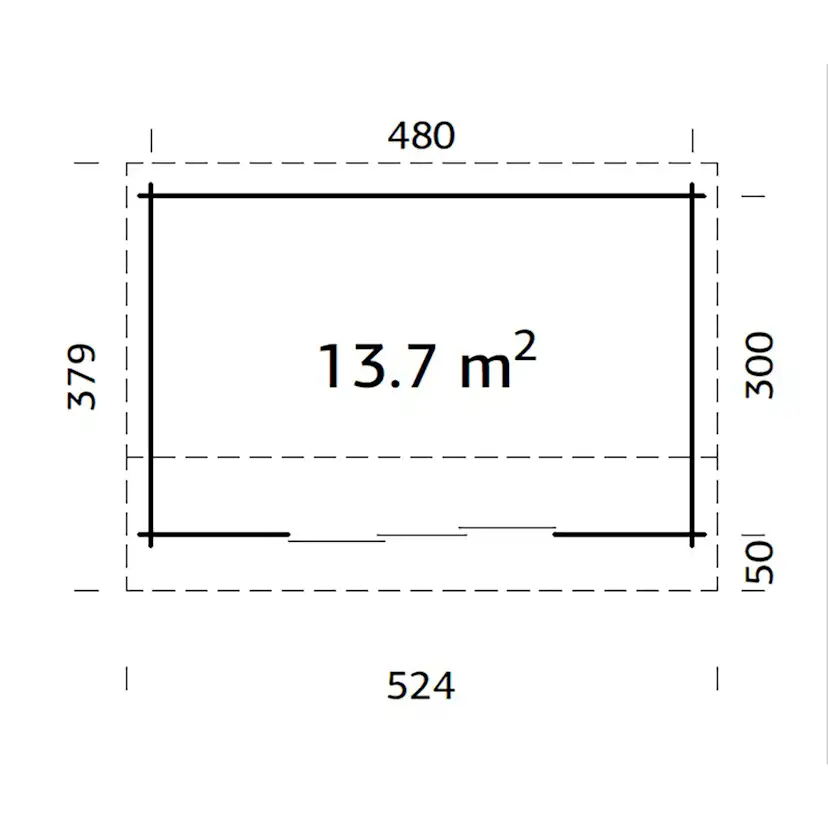 Stuga Palmako Ines 14,4 m2 (inv. 13,7 m2)