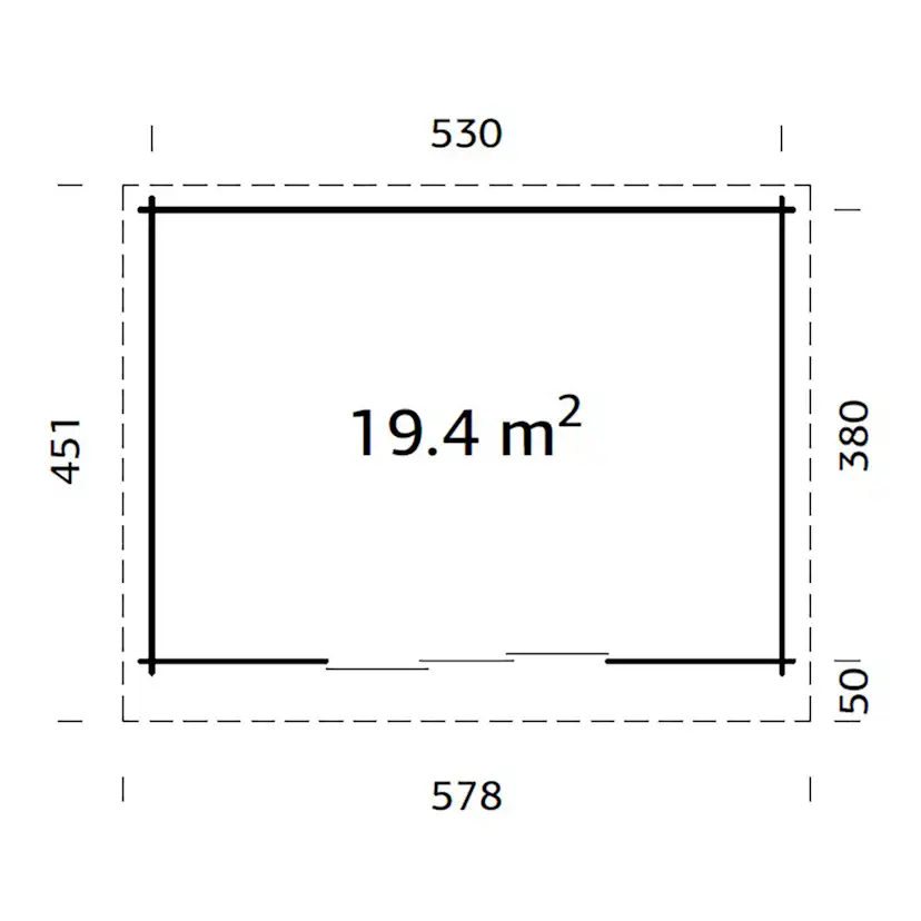 Stuga Palmako Lea 20,1 m2 (inv. 19,4 m2)