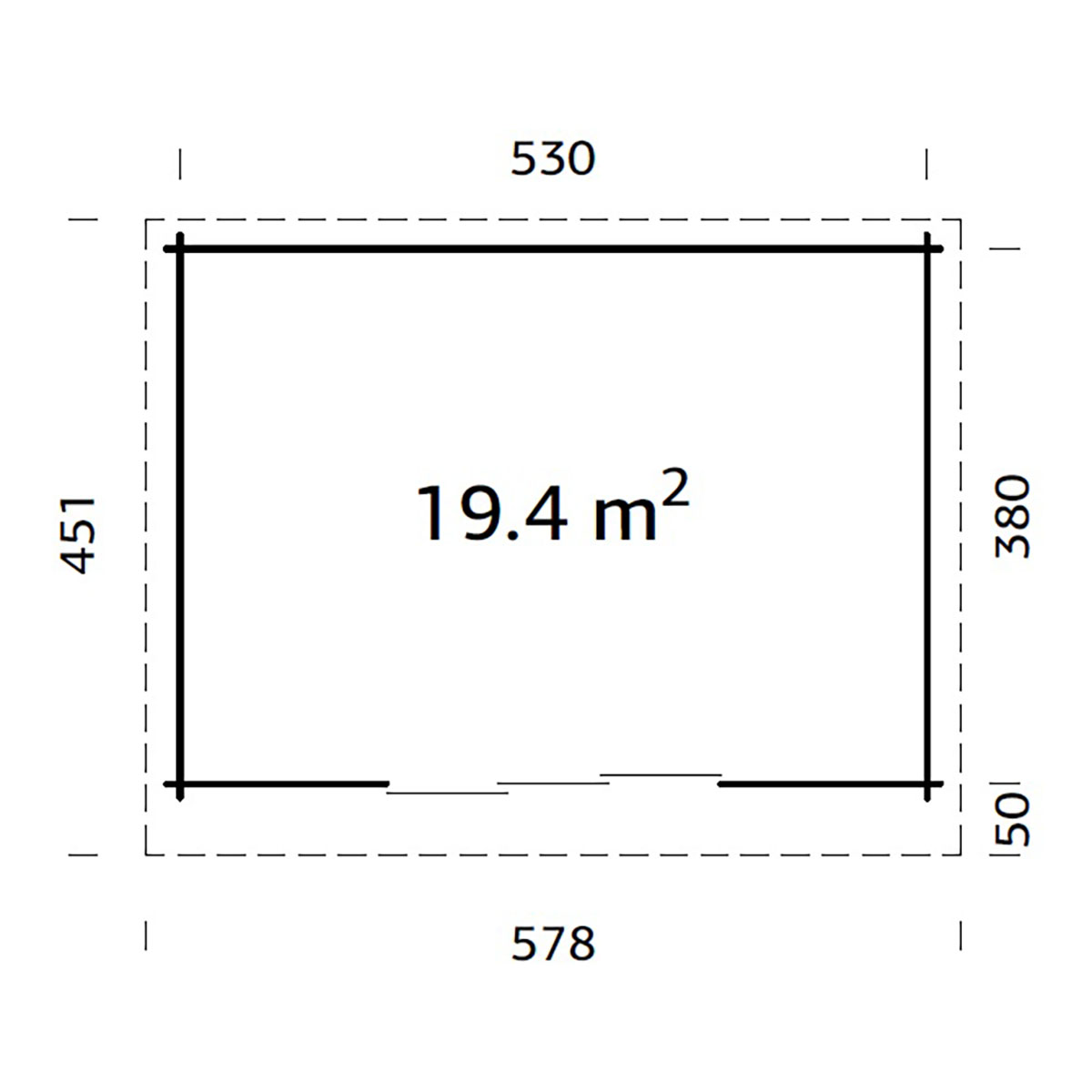 Stuga Palmako Lea 20,1 m2 (inv. 19,4 m2)