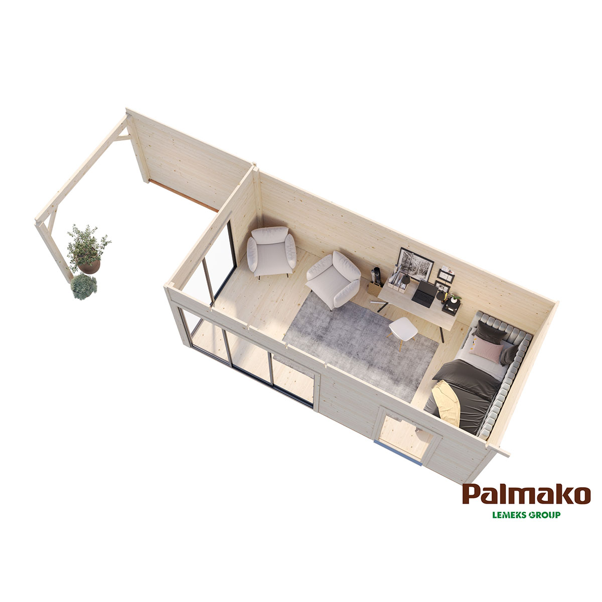 Stuga Palmako Andrea 26,2 m2 (inv. 17,1 m2)